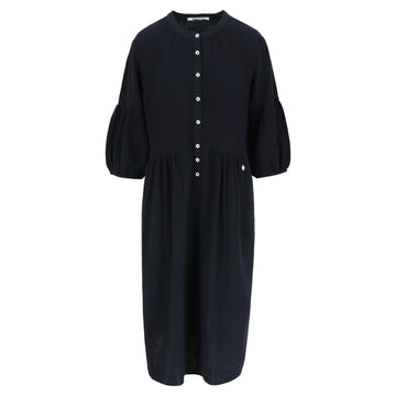 Nath Cotton Gause Dress Navy